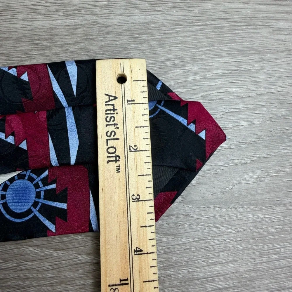 Grateful Dead Mens Necktie Sunshine Daydream Silk Lightning Bolt Black Red OS